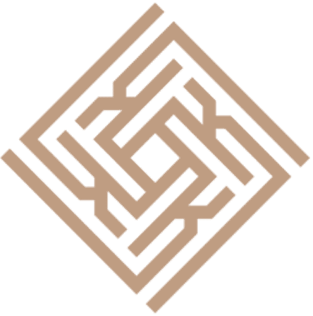 Ses Mobilya logosu, modern ve minimal tasarımıyla kahverengi tonlarında geometrik desen.